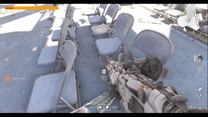 Youll find the newspaper on the chairs in front of the speech venue - Secrets and collectibles in Little Berlin | Wolfenstein Youngblood - Collectibles and secrets - Wolfenstein Youngblood Guide