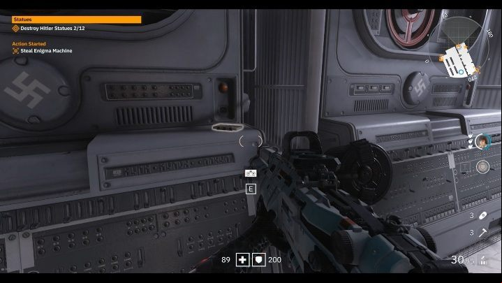In the engine room, on one of the Nazi equipment, theres a tape - Secrets and collectibles in Little Berlin | Wolfenstein Youngblood - Collectibles and secrets - Wolfenstein Youngblood Guide