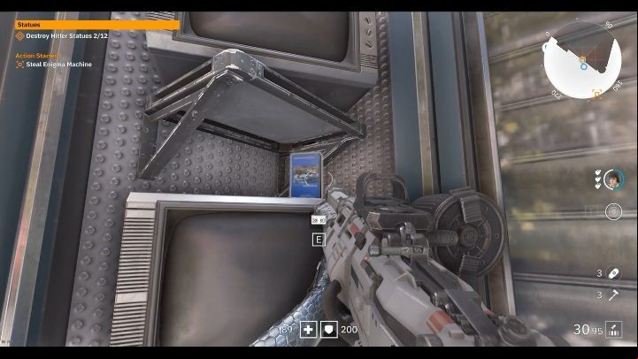You will find a blue cassette on the storefront, full of TVs - Secrets and collectibles in Little Berlin | Wolfenstein Youngblood - Collectibles and secrets - Wolfenstein Youngblood Guide