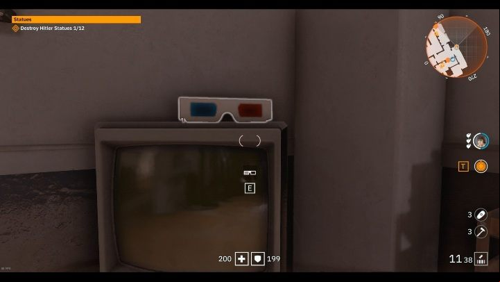 You will find 29 glasses on the monitor in the corner of the room - Secrets and collectibles in Little Berlin | Wolfenstein Youngblood - Collectibles and secrets - Wolfenstein Youngblood Guide