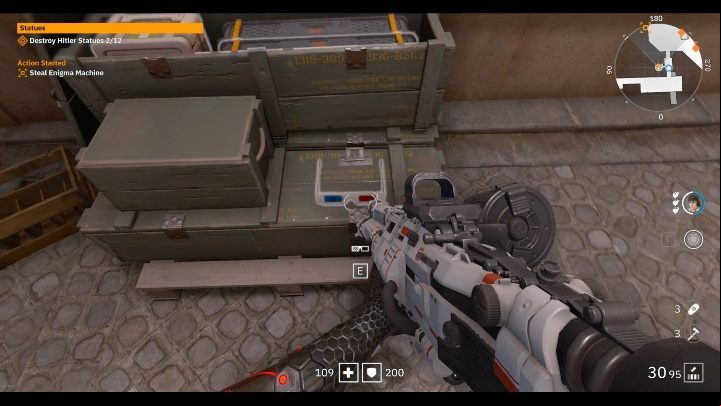 In the narrow corridor, on the boxes of ammunition you will find a pair of glasses - Secrets and collectibles in Little Berlin | Wolfenstein Youngblood - Collectibles and secrets - Wolfenstein Youngblood Guide