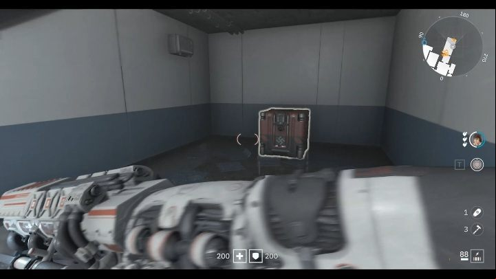 The fourth box you will find at the bottom of the stairs - Secrets and collectibles in Brother 3 | Wolfenstein Youngblood - Collectibles and secrets - Wolfenstein Youngblood Guide