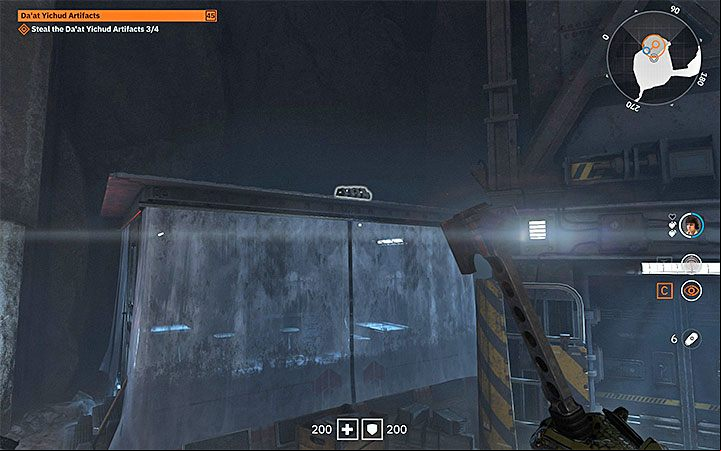 The artifact lies on the roof of a small isolated room in a corner - Daat Yichud Artifacts | Wolfenstein Youngblood Walkthrough - Side missions - Wolfenstein Youngblood Guide