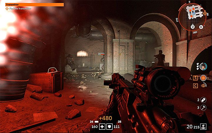 It is very dark in the sewers and as a result you have to help yourself with a flashlight - Transmitter | Wolfenstein Youngblood Walkthrough - Side missions - Wolfenstein Youngblood Guide