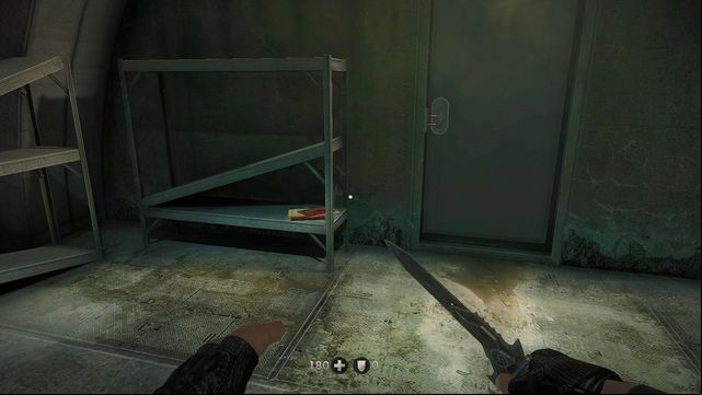 After you smash the second age with the mine, ahead and to the left - The Underground Berlin - Secrets - Wolfenstein: The New Order - Game Guide and Walkthrough