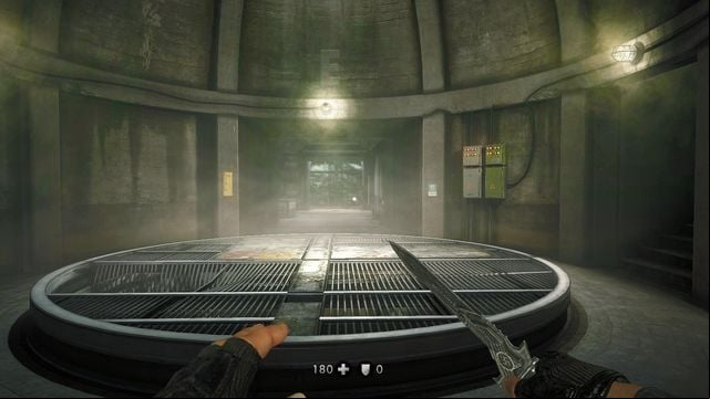Jump into the hole in this grate - The Underground Berlin - Secrets - Wolfenstein: The New Order - Game Guide and Walkthrough
