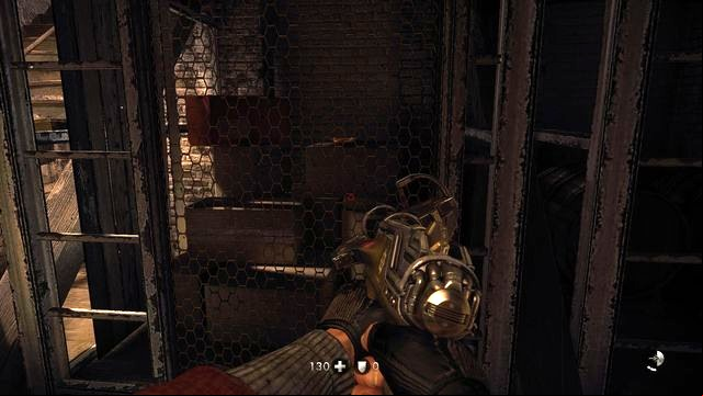 Behind the grate that you need to destroy - The Eisenwald Prison - Secrets - Wolfenstein: The New Order - Game Guide and Walkthrough