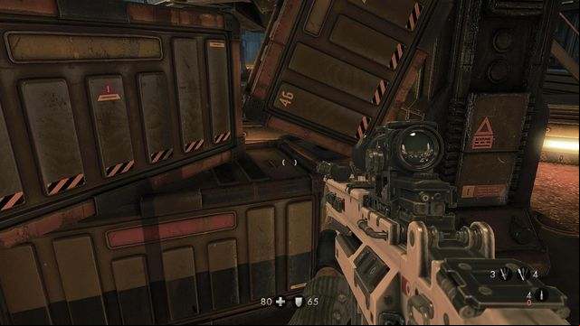 Under one of the airstrips, on these crates - London Nautica - Secrets - Wolfenstein: The New Order - Game Guide and Walkthrough