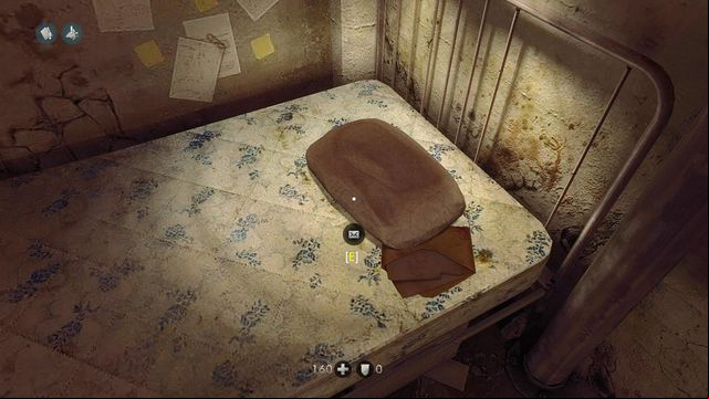 The letter is under the pillow - The Secret - Secrets - Wolfenstein: The New Order - Game Guide and Walkthrough