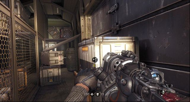 Jump on the crates - Gibraltar Bridge - Secrets - Wolfenstein: The New Order - Game Guide and Walkthrough