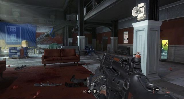 On the right, by the wall, as soon as you jump in here - Return to London Nautica - Secrets - Wolfenstein: The New Order - Game Guide and Walkthrough