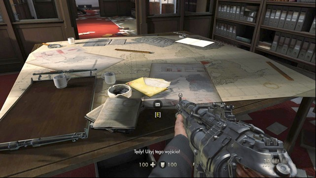After replenishing supplies, climb up the ladder lowered by Wesley - Prologue - Walkthrough - Wolfenstein: The Old Blood - Game Guide and Walkthrough