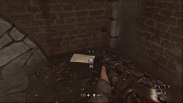 After picking that up use the mech to destroy the gate and proceed to the next location - Chapter 7 - Old Town - Walkthrough - Wolfenstein: The Old Blood - Game Guide and Walkthrough