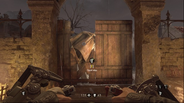 You have reach another lever on the opposite site - Chapter 7 - Old Town - Walkthrough - Wolfenstein: The Old Blood - Game Guide and Walkthrough