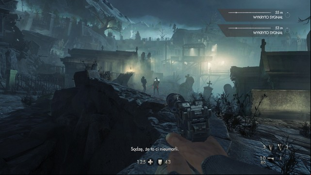 When you can control your character again, approach the two Nazis who are talking, and wait until they go away - Chapter 8 - Dig Site - Walkthrough - Wolfenstein: The Old Blood - Game Guide and Walkthrough