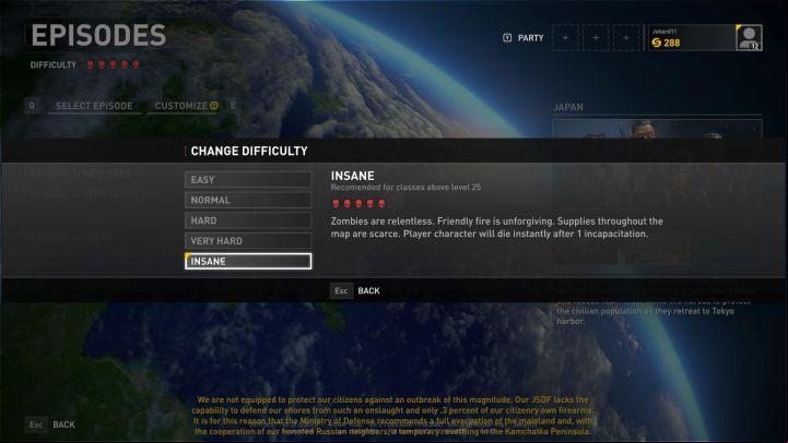 You can change the difficulty level in the main menu, before the game starts. - Can you change the difficulty level in World War Z? - FAQ - World War Z Guide