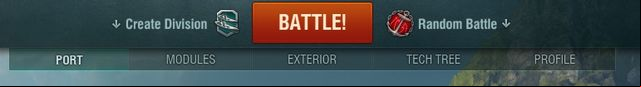 In the upper middle part of the screen you will find navigation menu - The port - Game interface - World of Warships - Game Guide and Walkthrough