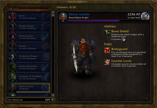 This follower has the Bodyguard ability, thanks to which he can accompany you throughout the game. - The system of followers - Detailed guide - World of Warcraft: Warlords of Draenor Game Guide