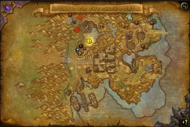 A map of the starting location. - 7. First steps in Warlords of Dreanor - World of Warcraft: Warlords of Draenor in 10 Easy Steps - World of Warcraft: Warlords of Draenor Game Guide