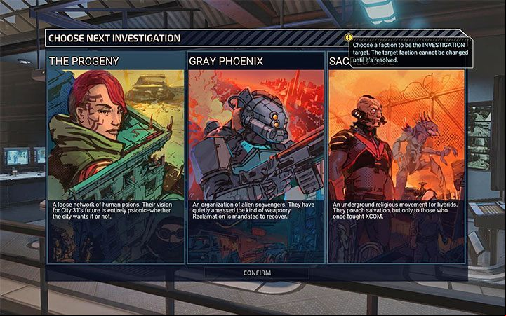 There are three main rival factions operating in City 31 - XCOM Chimera Squad: Hostile factions - Basics - XCOM Chimera Squad Guide