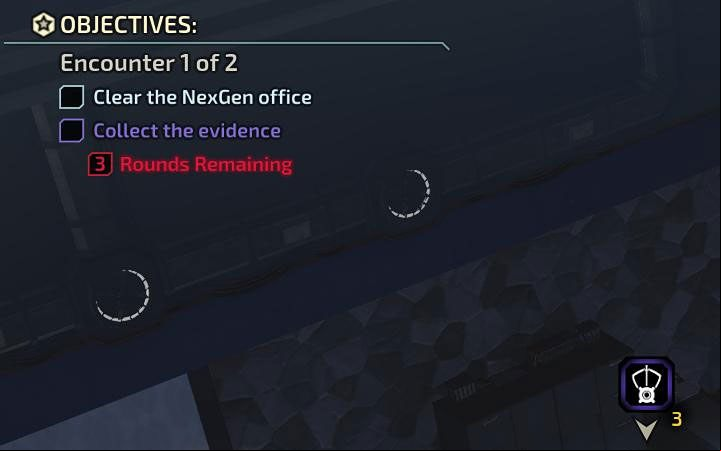 2) Not reaching the indicated container or device in time - Check how many turns/rounds you have to reach them (the example above shows that the player has three turns) - XCOM Chimera Squad: Losing the campaign - how to avoid it? - FAQ - XCOM Chimera Squad Guide