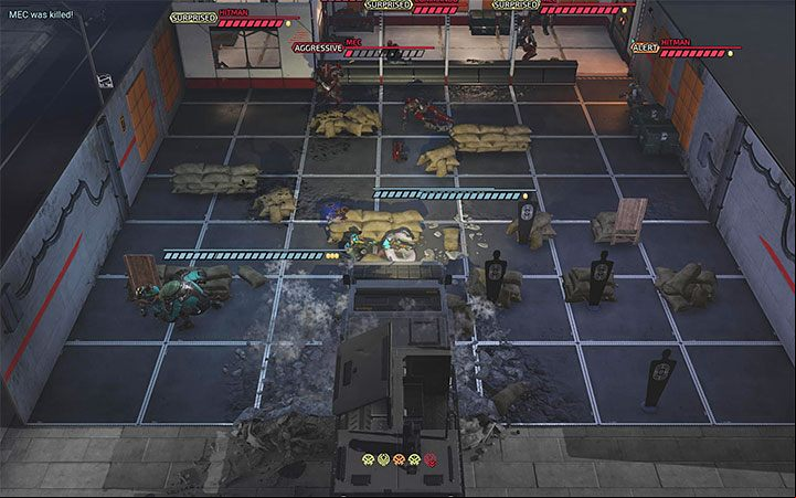 The first encounter takes place in the shooting range located on the ground floor - XCOM Chimera Squad: Campaign guide - Basics - XCOM Chimera Squad Guide