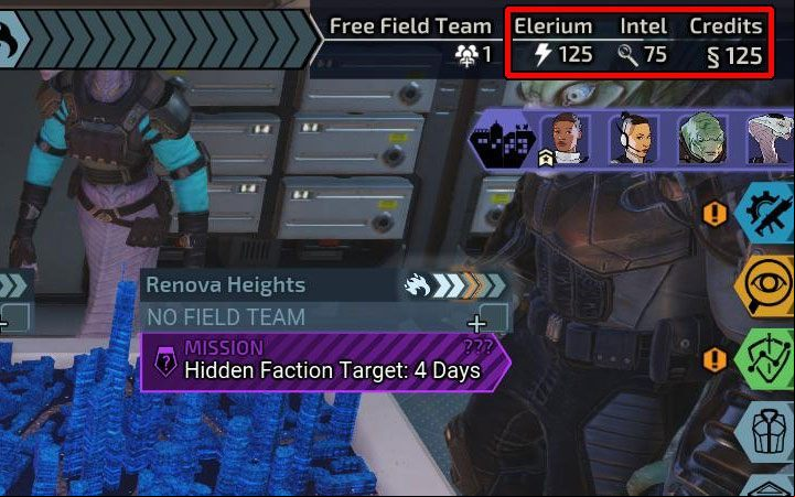 There are three types of resources available in XCOM Chimera Squad - Elerium, Intel, and Credits - XCOM Chimera Squad: Resources - what are they for? - FAQ - XCOM Chimera Squad Guide
