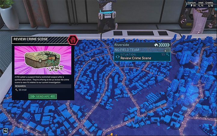 2) Situations - They differ from the missions in that you simply send the APC to a selected district - XCOM Chimera Squad: Resources - what are they for? - FAQ - XCOM Chimera Squad Guide