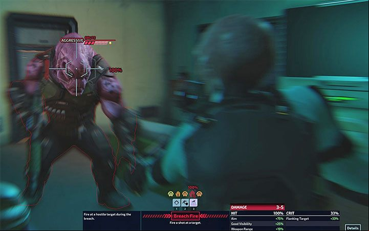 When entering a room, you can choose to attack an opponent with each of the 4 team - XCOM Chimera Squad: Breach Phase, tips - Basics - XCOM Chimera Squad Guide