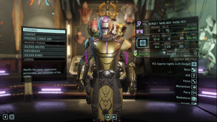 Templar character screen. - Character class - Templar | Resistance factions - Resistance factions - XCOM 2 Game Guide