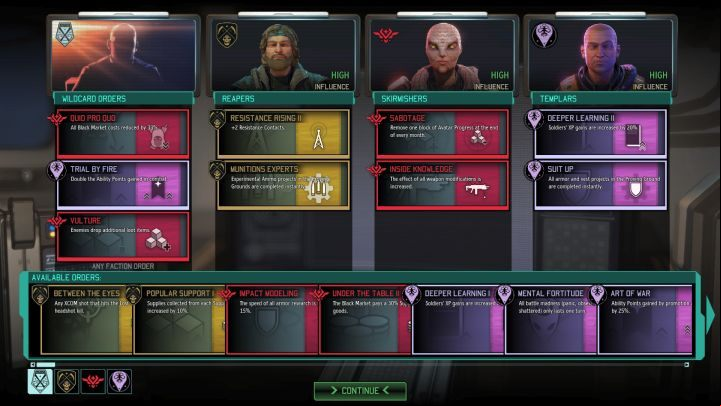 Influence with resistance factions can reach High level. - Increasing influence with resistance factions | Resistance factions - Resistance factions - XCOM 2 Game Guide