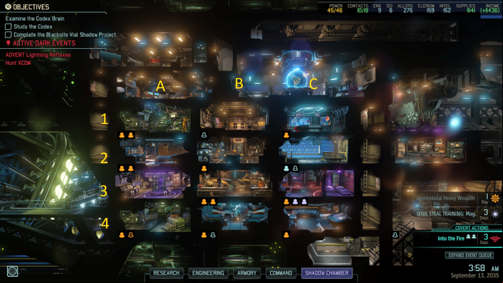 A plan for early development of the Avenger base is a must, as the base has limited space - Building your base | How to start? - How to start? - XCOM 2 Game Guide