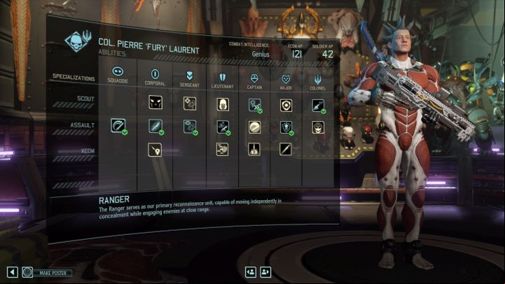 The AP points are used to unlock additional skills of regular soldiers, and to develop the new classes. - General information about ability points - Character development - XCOM 2 Game Guide