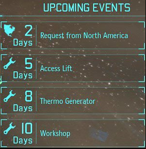 List of events, we can easily control the XCOM project. - Mission Control - Introduction - XCOM Base - XCOM: Enemy Unknown - Game Guide and Walkthrough