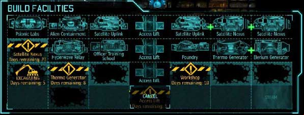 An extensive database of XCOM, some areas are still under construction. - Production and improvement of equipment - XCOM Base - XCOM: Enemy Unknown - Game Guide and Walkthrough