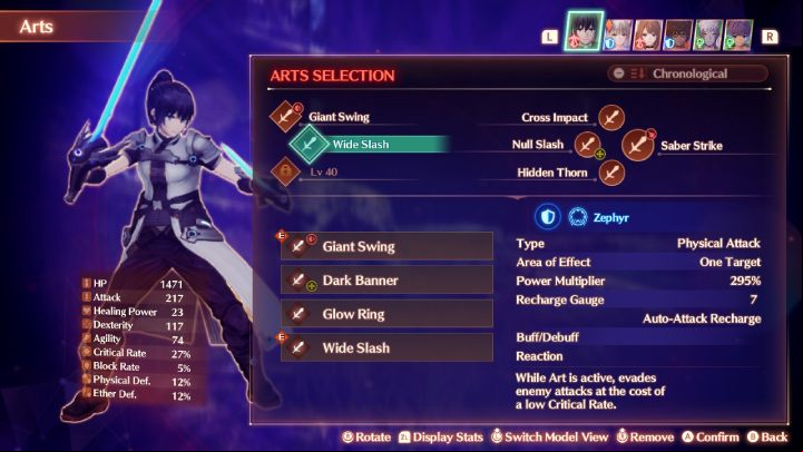 You can change the unlocked skills in the Characters -> Arts tab - Xenoblade 3: Combat - Combat Arts, Talent Arts, Master Arts - Basics - Xenoblade Chronicles 3 Guide