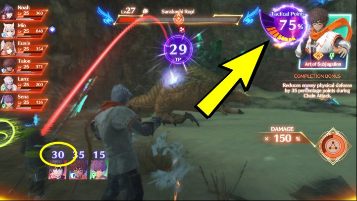 After choosing 1 of the 3 Orders, you will determine the order of attacking characters and their skill - Xenoblade 3: Chain Attack - how to perform, how to get many TP, Overkill - Basics - Xenoblade Chronicles 3 Guide