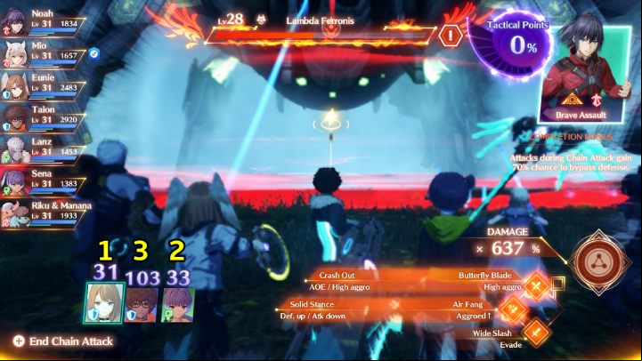 In the example above, we have presented the character selection one by one, so that we get over 200% TP from this order - Xenoblade 3: Chain Attack - how to perform, how to get many TP, Overkill - Basics - Xenoblade Chronicles 3 Guide