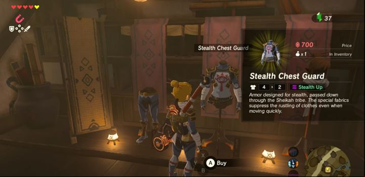 When you collect the entire armor set, your opponents will barely hear your steps. - Sneaking up in Zelda Breath of the Wild - Gameplay Basics - The Legend of Zelda Breath of the Wild Guide