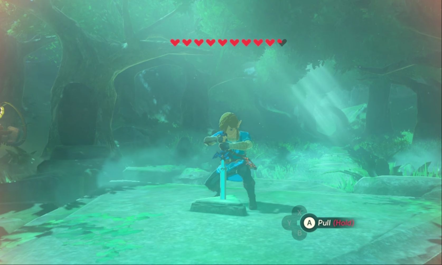 To be able to pull the sword out, you need at least 13 hearts. - How to get Master Sword in Zelda Breath of the Wild? - FAQ - Frequently asked questions - The Legend of Zelda Breath of the Wild Guide