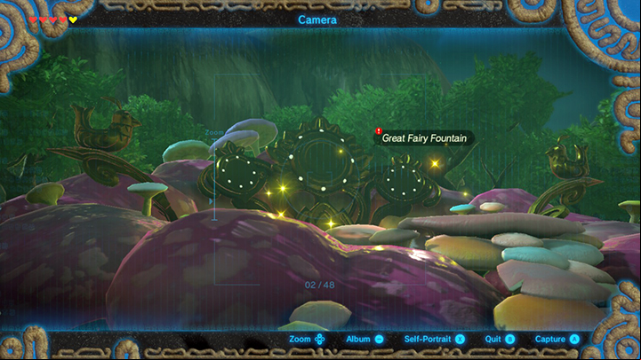 Take a picture of the fountain - Find the Fairy Fountain | Zelda Breath of the Wild walkthrough - Main quests - The Legend of Zelda Breath of the Wild Guide