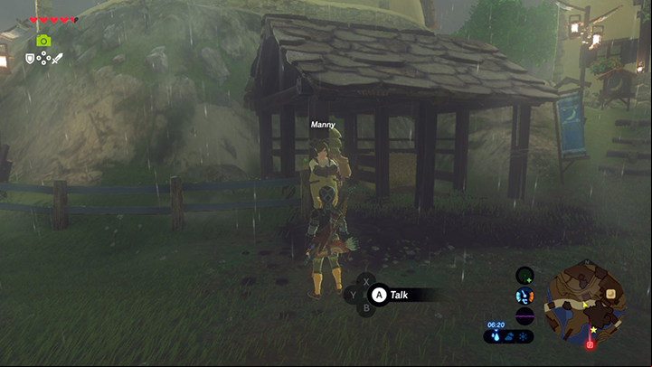 Talk with Manny - Hateno Tower Region in Zelda Breath of the Wild - Side quests - The Legend of Zelda Breath of the Wild Guide
