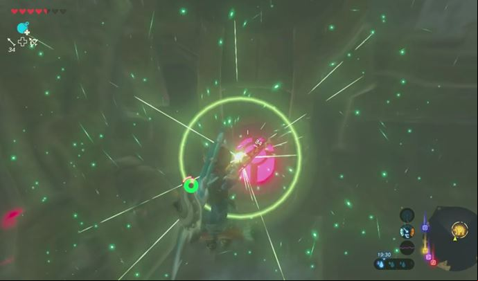 When you jump up, aim at the pink spots. - Divine Beast Vah Ruta | Bossfight in Zelda Breath of the Wild - Bossfights - The Legend of Zelda Breath of the Wild Guide