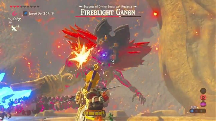 You can win easily if you aim for the head. - Fireblight Ganon | Bossfight in Zelda Breath of the Wild - Bossfights - The Legend of Zelda Breath of the Wild Guide