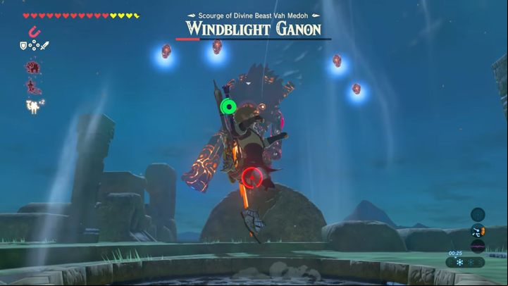 In stage two, the boss will conjure four additional enemies. - Windblight Ganon | Bossfight in Zelda Breath of the Wild - Bossfights - The Legend of Zelda Breath of the Wild Guide
