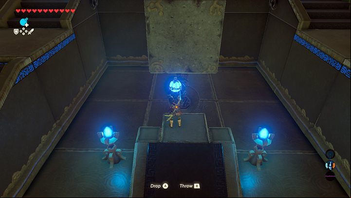 Throw the bomb into the hole. - All Shrines in Zelda Breath of the Wild - Shrines - The Legend of Zelda Breath of the Wild Guide