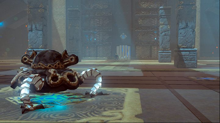 Fight with Guardian Scout. - All Shrines in Zelda Breath of the Wild - Shrines - The Legend of Zelda Breath of the Wild Guide