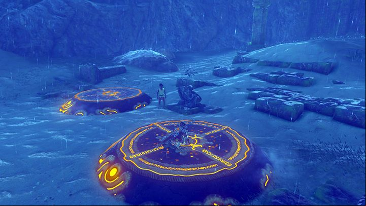 Crouch on the pedestal. - All Shrines in Zelda Breath of the Wild - Shrines - The Legend of Zelda Breath of the Wild Guide