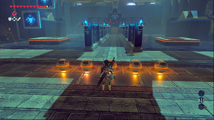 Lift the sphere and put it on the launcher. - All Shrines in Zelda Breath of the Wild - Shrines - The Legend of Zelda Breath of the Wild Guide
