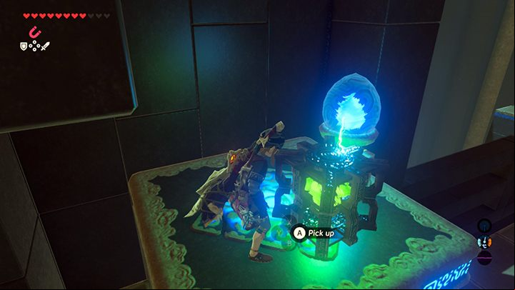 Place the block next to the crystal to power it up. - All Shrines in Zelda Breath of the Wild - Shrines - The Legend of Zelda Breath of the Wild Guide